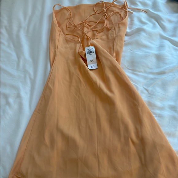 Abercrombie & Fitch Orange Cowel Neck Slip Dress - Picture 3 of 4